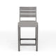 Gray |#| 2PK All-Weather Patio Bar Stools with Seat Cushions - Gray/Gray