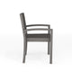 Gray |#| 2PK Outdoor Rattan Wicker Stackable Dining Armchairs - Gray