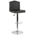 Bellagio Contemporary Adjustable Height Crown Back Barstool with Accent Nail Trim