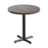 Dark Brown Top/Black Base |#| Commercial 30" DK BN Wood Tabletop-22" x 22" Black Table Height Cast Iron X Base