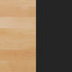Natural Top/Black Base |#| Commercial 30" NAT Wood Tabletop-22" x 22" Black Table Height Cast Iron X Base