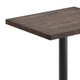 Dark Brown Top/Black Base,30"L x 24"W |#| Commercial 24x30 DK Brown Wood Tabletop and 22x22 Bar Height BK Cast Iron X Base