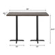 Dark Brown Top/Black Base,60"L x 30"W |#| Commercial 30x60 DK Brown Wood Tabletop and 22x22 Bar Height BK Cast Iron X Base