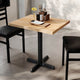 Natural Top/Black Base,30"L x 24"W |#| Commercial 24x30 Natural Wood Tabletop and 22x22 Black Cast Iron X Base