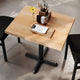 Natural Top/Black Base,30"L x 24"W |#| Commercial 24x30 Natural Wood Tabletop and 22x22 Black Cast Iron X Base