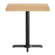 Natural Top/Black Base,30"L x 24"W |#| Commercial 24x30 Natural Wood Tabletop and 22x22 Black Cast Iron X Base