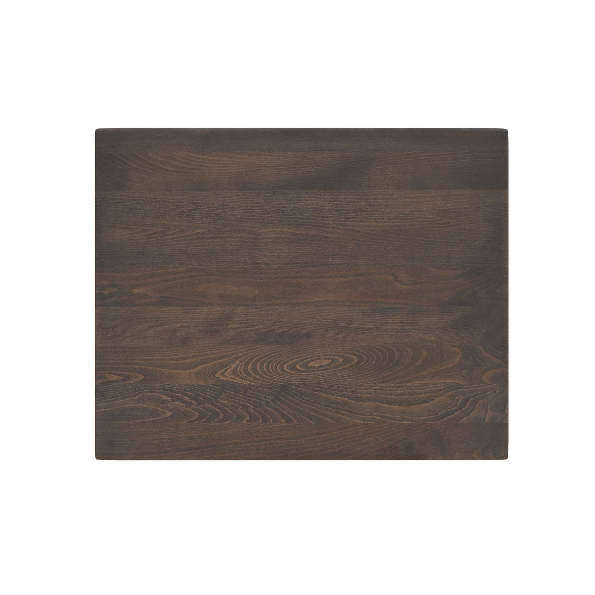 Dark Brown Top/Silver Base,30"L x 24"W |#| Commercial 24x30 DK Brown Wood Tabletop and 22x22 Silver Cast Iron X Base