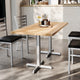 Natural Top/Silver Base,60"L x 30"W |#| Commercial 30x60 Natural Wood Tabletop and 22x22 Silver Cast Iron X Base