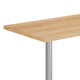 Natural Top/Silver Base,60"L x 30"W |#| Commercial 30x60 Natural Wood Tabletop and 22x22 Silver Cast Iron X Base