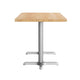 Natural Top/Silver Base,60"L x 30"W |#| Commercial 30x60 Natural Wood Tabletop and 22x22 Silver Cast Iron X Base
