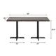 Dark Brown Top/Black Base,60"L x 30"W |#| Commercial 30x60 DK Brown Wood Tabletop and 22x22 Black Cast Iron X Base