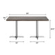 Dark Brown Top/Silver Base,60"L x 30"W |#| Commercial 30x60 DK Brown Wood Tabletop and 22x22 Silver Cast Iron X Base