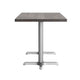 Dark Brown Top/Silver Base,60"L x 30"W |#| Commercial 30x60 DK Brown Wood Tabletop and 22x22 Silver Cast Iron X Base
