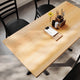Natural Top/Black Base,60"L x 30"W |#| Commercial 30x60 Natural Wood Tabletop and 22x22 Black Cast Iron X Base