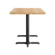 Natural Top/Black Base,60"L x 30"W |#| Commercial 30x60 Natural Wood Tabletop and 22x22 Black Cast Iron X Base