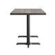 Dark Brown Top/Black Base,60"L x 30"W |#| Commercial 30x60 DK Brown Wood Tabletop and 22x22 Black Cast Iron X Base