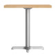 Natural Top/Silver Base,30"L x 24"W |#| Commercial 24x30 Natural Wood Tabletop and 22x22 Silver Cast Iron X Base