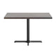 Dark Brown Top/Black Base |#| Commercial 30x48 DK BN Wood Table-23.5x 29.5 Table Height Black Cast Iron X Base