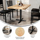 Natural Top/Black Base |#| Commercial 30x48 NAT Wood Table-23.5x 29.5 Table Height Black Cast Iron X Base