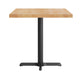 Natural Top/Black Base |#| Commercial 30x48 NAT Wood Table-23.5x 29.5 Table Height Black Cast Iron X Base