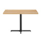 Natural Top/Black Base |#| Commercial 30x48 NAT Wood Table-23.5x 29.5 Table Height Black Cast Iron X Base