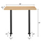 Natural Top/Black Base |#| Commercial 30x48 Natural Wood Tabletop-5x22 Bar Height Black Cast Iron T Bases