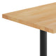 Natural Top/Black Base |#| Commercial 30x48 Natural Wood Tabletop-5x22 Bar Height Black Cast Iron T Bases