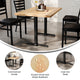 Natural Top/Black Base |#| Commercial 30x48 NAT Wood Tabletop-5x22 Table Height Black Cast Iron T Bases