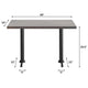 Dark Brown Top/Black Base |#| Commercial 30x48 DK BN Wood Tabletop-5x22 Table Height Black Cast Iron T Bases