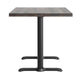 Dark Brown Top/Black Base |#| Commercial 30x48 DK BN Wood Tabletop-5x22 Table Height Black Cast Iron T Bases