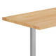 Natural Top/Silver Base |#| Commercial 30x48 NAT Wood Tabletop-5x22 Table Height Silver Cast Iron T Bases