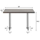 Dark Brown Top/Silver Base |#| Commercial 30x48 DK BN Wood Tabletop-5x22 Table Height Silver Cast Iron T Bases