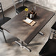Dark Brown Top/Silver Base |#| Commercial 30x48 DK BN Wood Tabletop-5x22 Table Height Silver Cast Iron T Bases