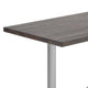 Dark Brown Top/Silver Base |#| Commercial 30x48 DK BN Wood Tabletop-5x22 Table Height Silver Cast Iron T Bases