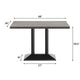 Dark Brown Top/Black Base |#| Commercial 30x48 Brown Table-27x15 Dual Column Table Height Black Cast Iron Base