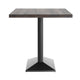 Dark Brown Top/Black Base |#| Commercial 30x48 Brown Table-27x15 Dual Column Table Height Black Cast Iron Base