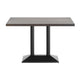 Dark Brown Top/Black Base |#| Commercial 30x48 Brown Table-27x15 Dual Column Table Height Black Cast Iron Base