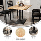 Natural Top/Black Base |#| Commercial 30x48 NAT Table-27x15 Dual Column Table Height Black Cast Iron Base