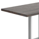 Dark Brown Top/Silver Base |#| Commercial 30x48 Brown Table-27x15 Dual Column Table Height SIL Cast Iron Base