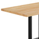Natural Top/Black Base |#| Commercial 30x48 NAT Table-27x15 Dual Column Table Height Black Cast Iron Base