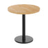 Natural Top/Black Base |#| Commercial 30" Natural Wood Tabletop-18" RD Black Table Height Cast Iron Base