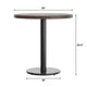 Dark Brown Top/Black Base |#| Commercial 30" DK Brown Wood Tabletop-18" RD Black Table Height Cast Iron Base