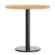 Natural Top/Black Base |#| Commercial 30" Natural Wood Tabletop-18" RD Black Table Height Cast Iron Base