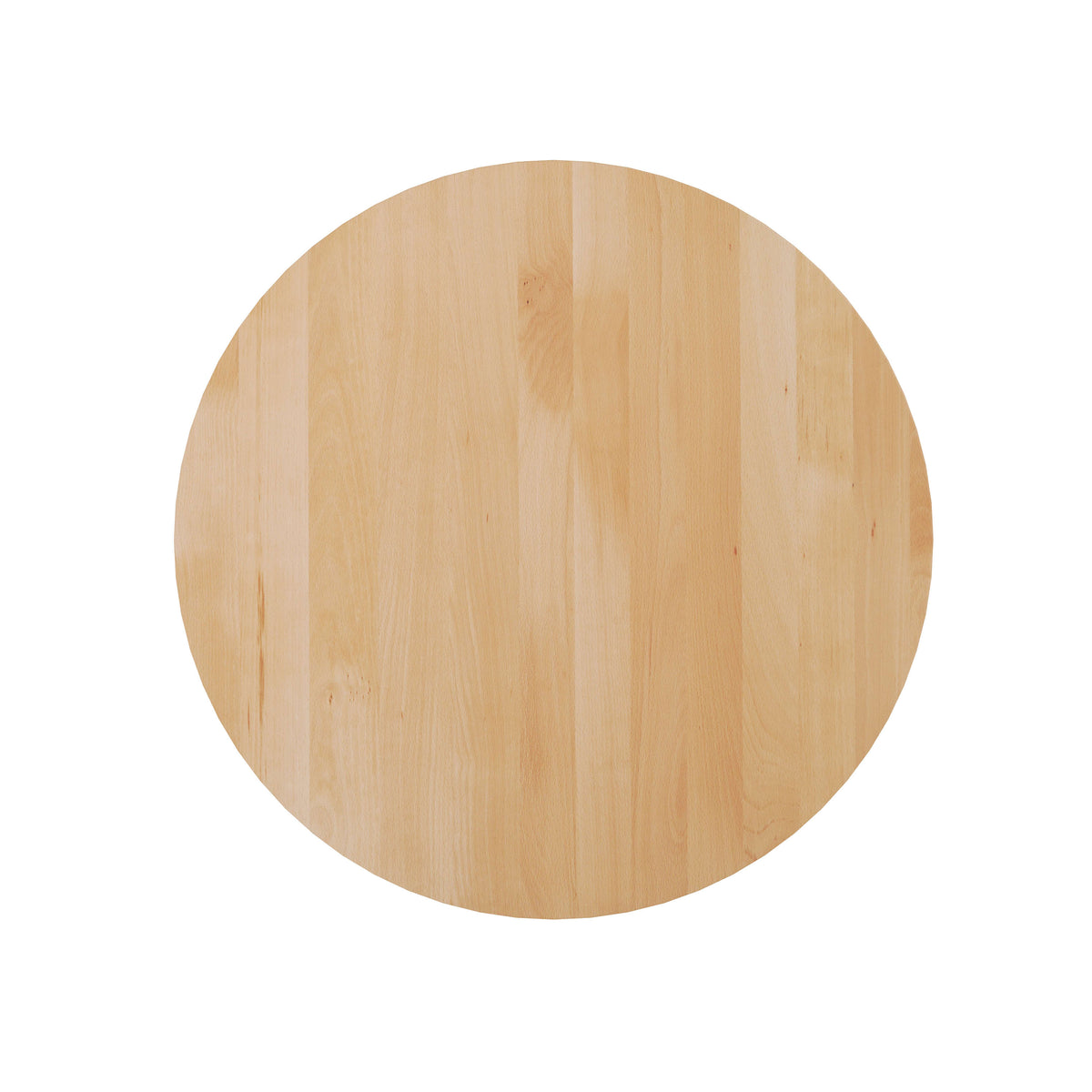 Natural Top/Black Base |#| Commercial 30" Natural Wood Tabletop-18" RD Black Table Height Cast Iron Base