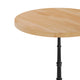 Natural Top/Black Base |#| Commercial 30" Natural Wood Tabletop with Decorative Cast Iron Bistro Base