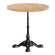 Natural Top/Black Base |#| Commercial 30" Natural Wood Tabletop with Decorative Cast Iron Bistro Base