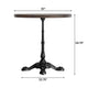 Dark Brown Top/Black Base |#| Commercial 30" Dark Brown Wood Tabletop with Decorative Cast Iron Bistro Base