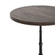 Dark Brown Top/Black Base |#| Commercial 30" Dark Brown Wood Tabletop with Decorative Cast Iron Bistro Base