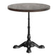 Dark Brown Top/Black Base |#| Commercial 30" Dark Brown Wood Tabletop with Decorative Cast Iron Bistro Base