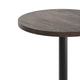 Dark Brown Top/Black Base |#| Commercial 30" DK BN Wood Tabletop-22" x 22" Black Bar Height Cast Iron X Base